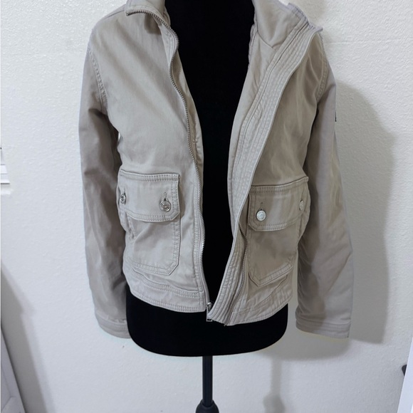 Hollister Kids Light Gray Jean Jacket - Picture 6 of 8